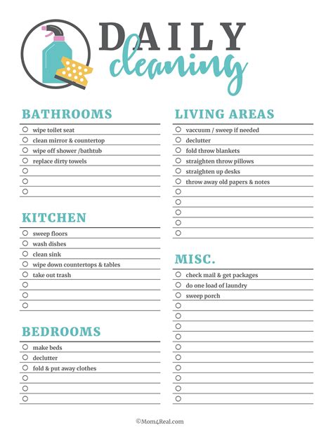 Free Printable Janitorial Checklist Template